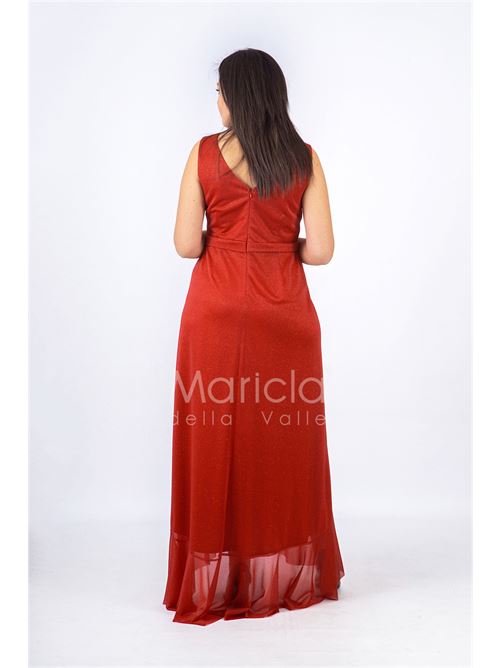 abito con rouche MARICLA ELEGANCE | JC34896ROSSO